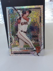 2021 Bowman Chrome Prospect Speckle 257/299 Hunter Bishop #BCP-18 Giants