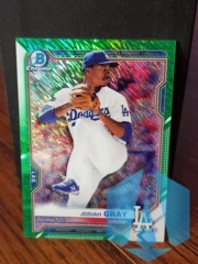 2021 Bowman Chrome Prospects Green Shimmer 17/99 Josiah Gray #BCP-150