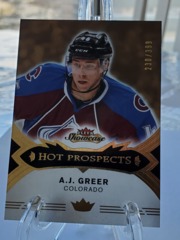 2016-17 Upper Deck Fleer Showcase Hot Prospects 230/399 A.J. Greer #112 Rookie RC