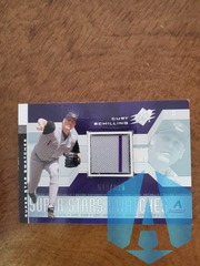 2002 SPX Super Stars Swatches Curt Schilling #185 Jersey 518/800 Stripe