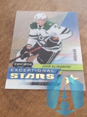 2020-21 UD Synergy Exceptional Stars Gold #ES-3 John Klingberg 400/449 Acetate
