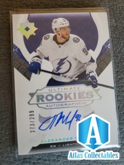 2020-21 Ultimate ALEXANDER VOLKAV On-Card Auto Rookie /299 Lightning RC