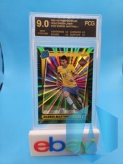 2021 Donruss Road to Qatar Rated Rookie Holo Green Laser Gabriel Martinelli #182 FCG 9.0