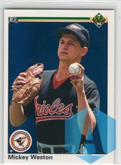 1990 Upper Deck #683 Mickey Weston Rookie RC Orioles