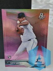 2021 Bowman Platinum Sixto Sanchez #92 RC Pink SP 199/199 Miami Marlins