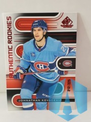 2022-23 SP Game Used Red Authentic Rookie 212/225 Johnathan Kovacevic #205 Canadiens