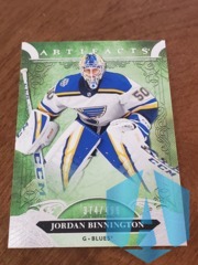2020-21 Upper Deck Artifacts 374/499 Jordan Binnington #142 Blues
