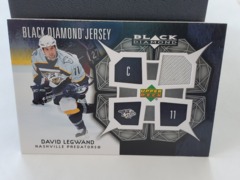 2007-08 Upper Deck Black Diamond Jersey #BDJ-DL David Legwand Predators