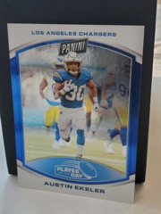 2023 Panini Player of the Day Blue 13/50 Austin Ekeler #42 LA Chargers