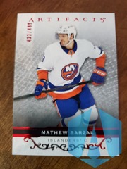 2022 NHL Upper Deck Artifacts Mathew Barzal #132 Red 432/499 Foil New York Islanders