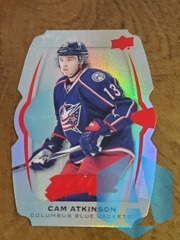 2016-17 Upper Deck Red MVP Level 2 Teal Colors & Contours Cam Atkinson #156 Die Cut