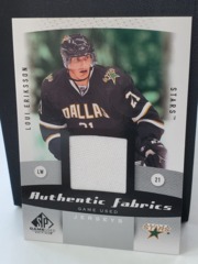 2010-11 SP Game Used Edition Authentic Fabrics Loui Eriksson #AF-LU Jersey
