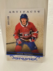 2021-22 Upper Deck Artifacts Royal Blue 043/199 Tyler Toffoli #90 Canadiens
