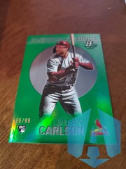 2021 Bowman Platinum Platinum Etchings Green 85/99 Dylan Carlson #PET-8