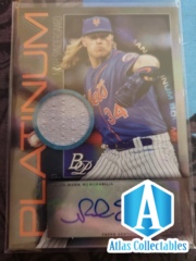 2020 Noah Syndergaard Auto Jersey Platinum - PPAR-NS 03/35 Bowman Baseball