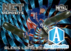 2020-21 UD Metal Universe Net Deposits #ND7 Alexis Lafreniere Rangers Rookie