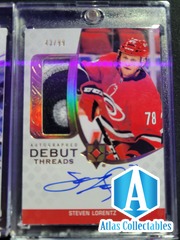 2020-21 UD Ultimate Steven Lorentz Debut Threads RC Auto Patch /99