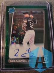 2021 Donruss Optic Rated Signatures Green Stars /75 Nick Madrigal Rookie Auto RC