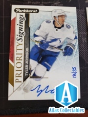 2018-19 Parkhurst Priority Signings Tyler Johnson /25 SSP Auto