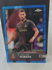 2023 Topps Chrome MLS Blue Wave 048/199 #51 Juan Jose Purata Atlanta United