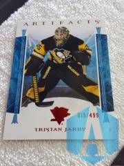 2022-23 Upper Deck Artifacts Goalies Ruby 015/499 Tristan Jarry #143