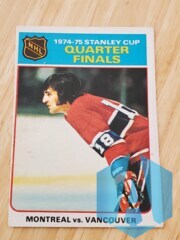 1974-75 O-Pee-Chee #5 Stanley Cup Quarter Finals Montreal vs Vancouver