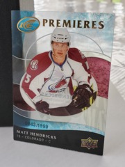 2009-10 Upper Deck Ice Premieres Acetate 0843/1999 Matt Hendricks #106