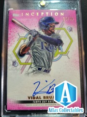 2022 Topps Inception Vidal Brujan /99 On Card Auto PINK