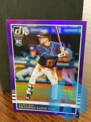 2019 Donruss Purple Holo #232 Brandon Lowe RC Tampa Bay Rays