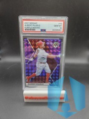 2021 Panini Mosaic Purple Mosaic /49 Albert Pujols #10 PSA 10 GEM