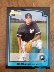 2003 Bowman 1st Year Card Gold Script Chien-Ming Wang #202 Rookie RC