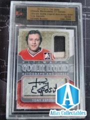 2011-12 ITG Ultimate Goalie Legend Tony Esposito AUTO PATCH 9/24