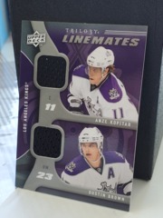 2009-10 UD Trilogy Line Mates Dual Jerseys Dustin Brown Anze Kopitar #LM-BK