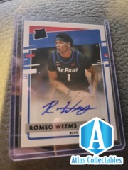 2021-22 Chronicles Draft Romeo Weems RC Donruss Rated Rookie BLACK