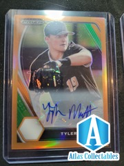 2021 Panini Prizm Draft Picks Tyler Mattison Prospect Gold Prizm Auto /20