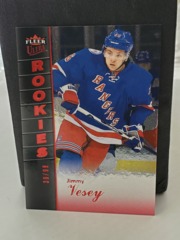2016-17 Fleer Showcase Ultra Rookies Red Platinum Medallion 39/99 Jimmy Vesey #U4