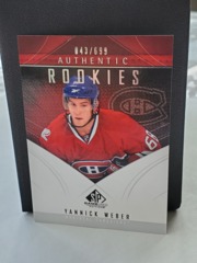 2009-10 SP Game Used Edition Authentic Rookies 043/699 Yannick Weber #101