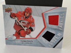 2008-09 Upper Deck Ice Frozen Fabrics #FF-TR Tuomo Ruutu Dual Jerseys Carolina