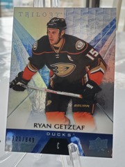 2016-17 Trilogy Blue Rainbow Foil #8 Ryan Getzlaf 721/849 Anaheim Ducks
