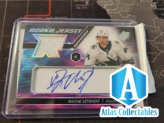 2020-21 SPx Rookie Jersey Autographs Maxim Letunov /375 San Jose Sharks