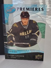 2009-10 Upper Deck Ice Premieres 915/999 Aaron Gagnon #127 Acetate Stars