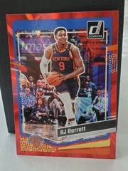 2023-24 Panini Donruss Holo Red Laser 17/99 RJ Barrett #57 Knicks