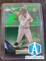 2021 Bowman Platinum Nasim Nunez Green /99 Marlins TOP-44 SSP