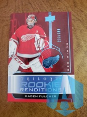 2019-20 UD Trilogy Rookie Renditions Blue Kaden Fulcher Detroit Red Wings 233/399