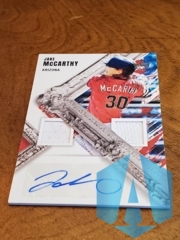 2022 DIAMOND KINGS JAKE MCCARTHY #DMS-JM AUTOGRAPHED DUAL PATCH