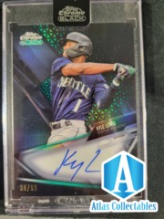 2021 Kyle Lewis Topps Chrome Black Encased On-Card Auto /99