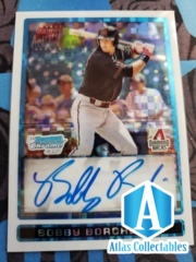 2009 Bowman Draft Prospects Chrome X-Fractor /225 Bobby Borchering #BDPP91 Auto