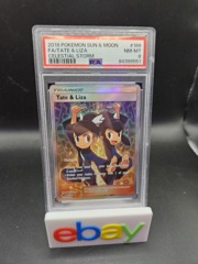 2018 Pokemon Sun & Moon Celestial Storm Tate & Liza FA Trainer 166/168 PSA 8