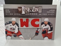 2009-10 SPx Winning Combos #WC-NV Jakub Voracek Rick Nash Dual Jerseys Columbus Blue Jackets