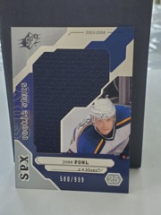 2003-04 Upper Deck SPX Rookie Stars 580/999 Jersey John Pohl #230 Blues